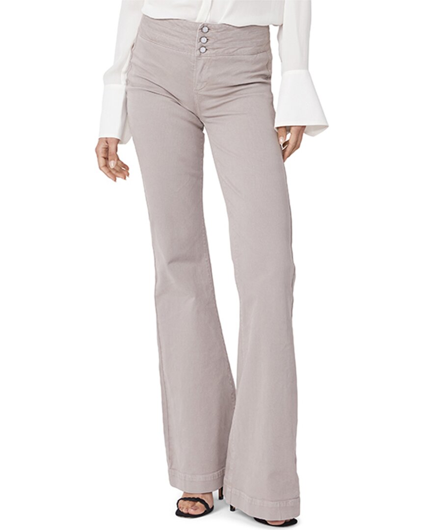 Paige Corset Genevieve Wide Flare Pant In Grey