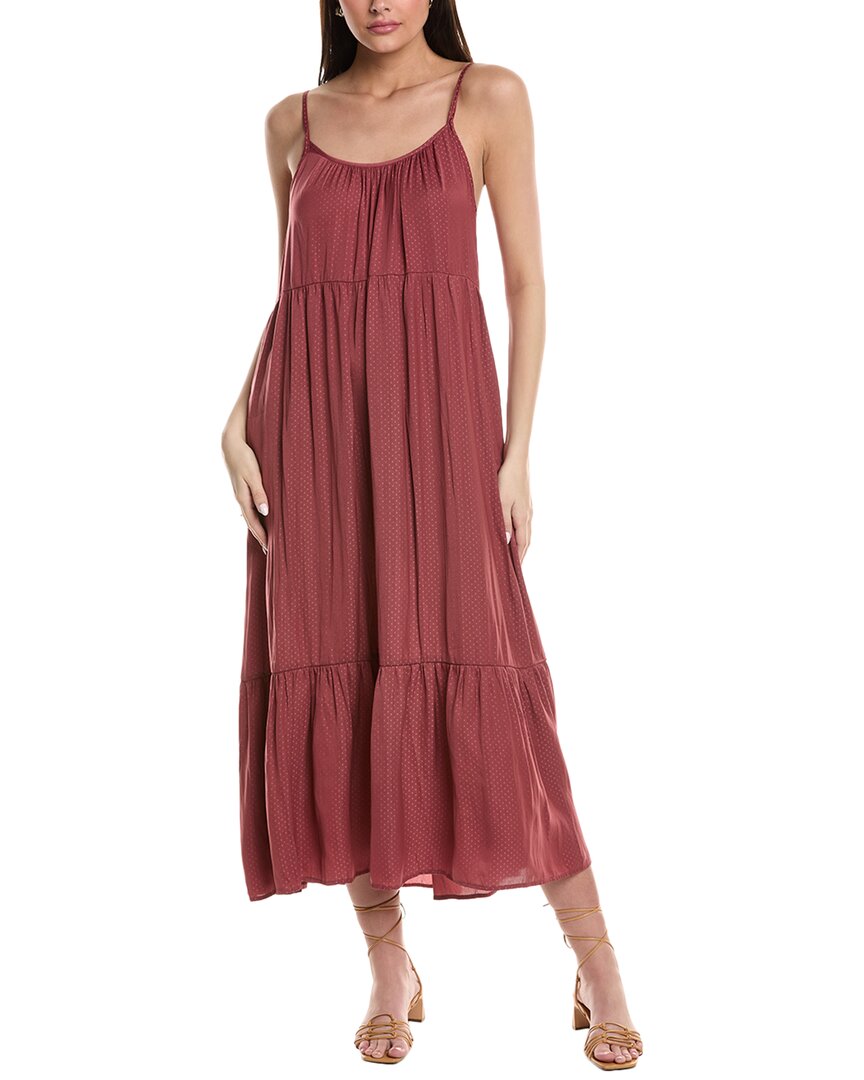 Shop Saltwater Luxe Jacquard Dot Maxi Dress In Red