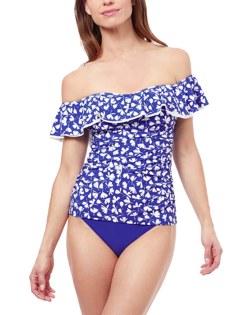 Profile By Gottex Juliette Off Shoulder Ruffle Tankini Top