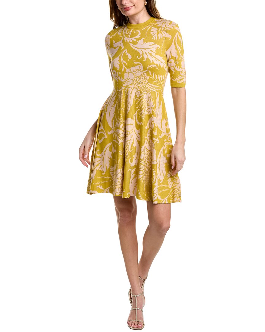 ted baker yellow skater dress