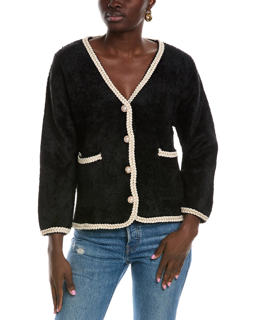 Madison Miles Cardigan In Black
