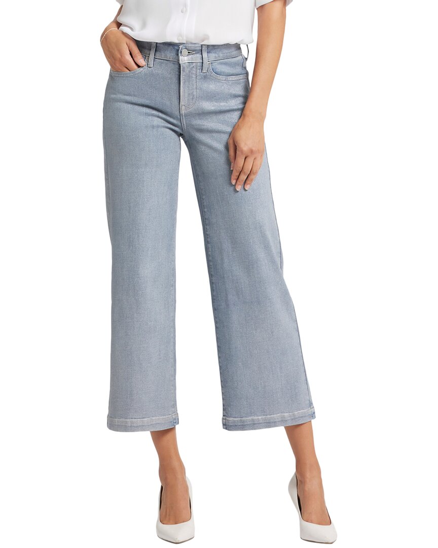 Nydj Teresa Exposed Button High Waist Ankle Wide Leg Jeans