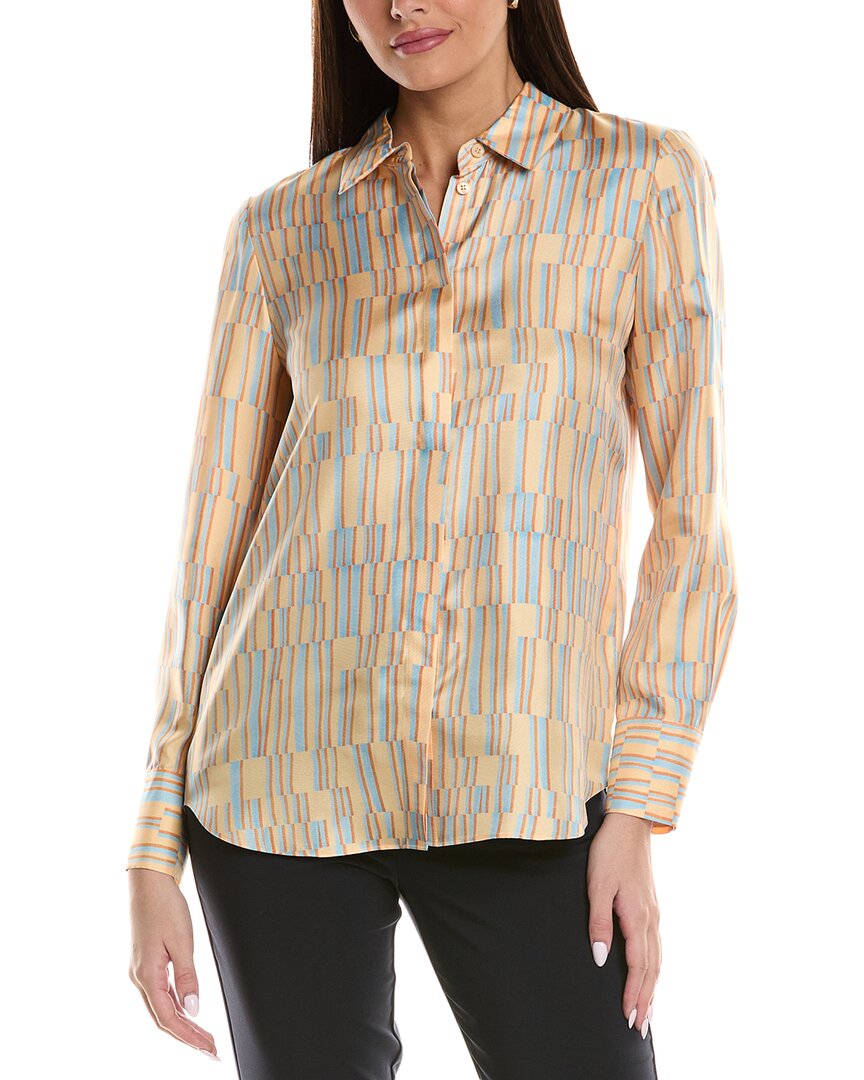 Lafayette 148 New York Scottie Silk Blouse