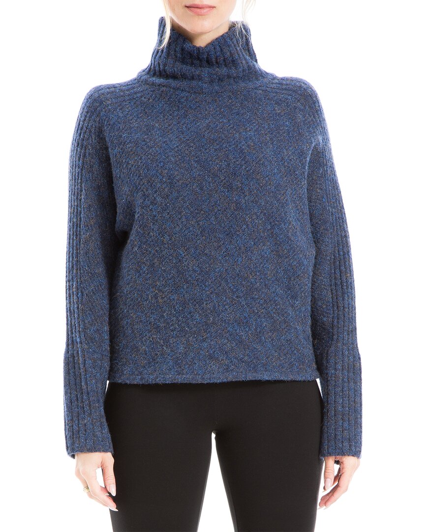 Max Studio Diagonal Texture Cowl Neck Sweater