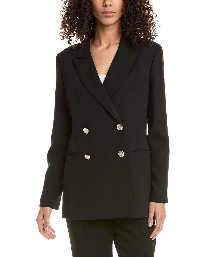 Shop Ted Baker Double-breasted Jacket In Black