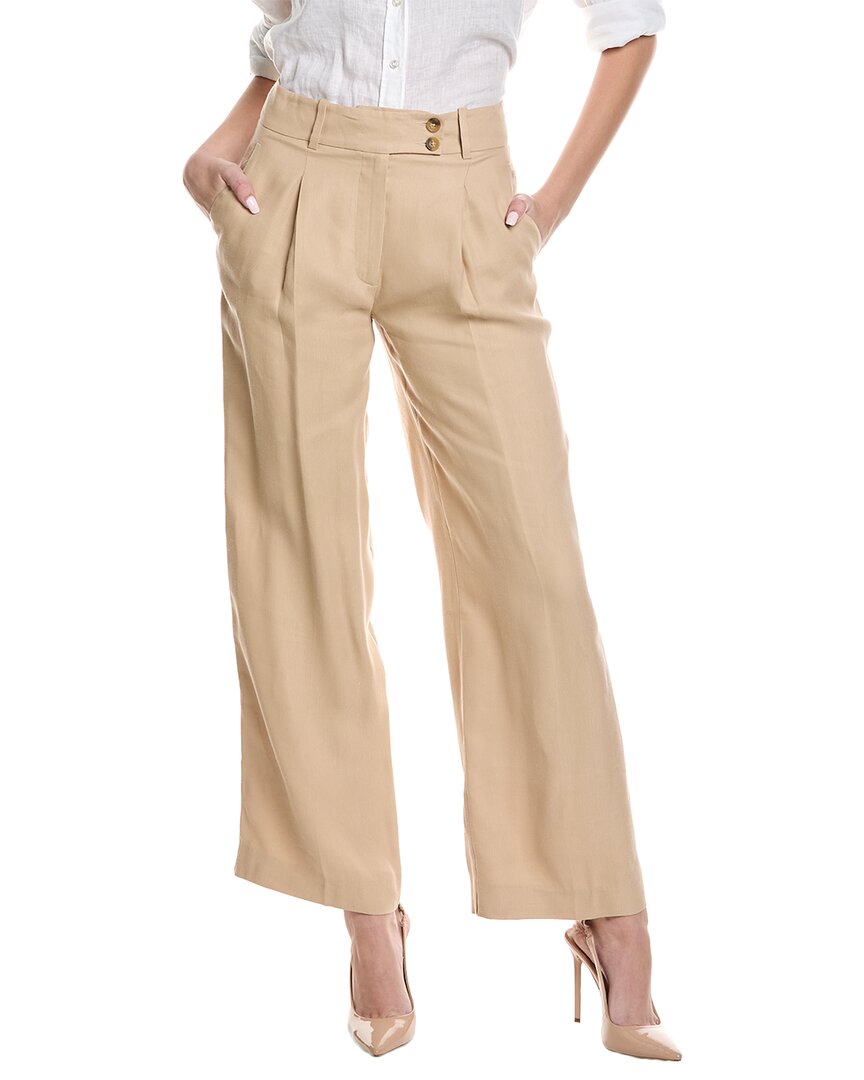 Reiss Hollie Wide Leg Linen-blend Trouser