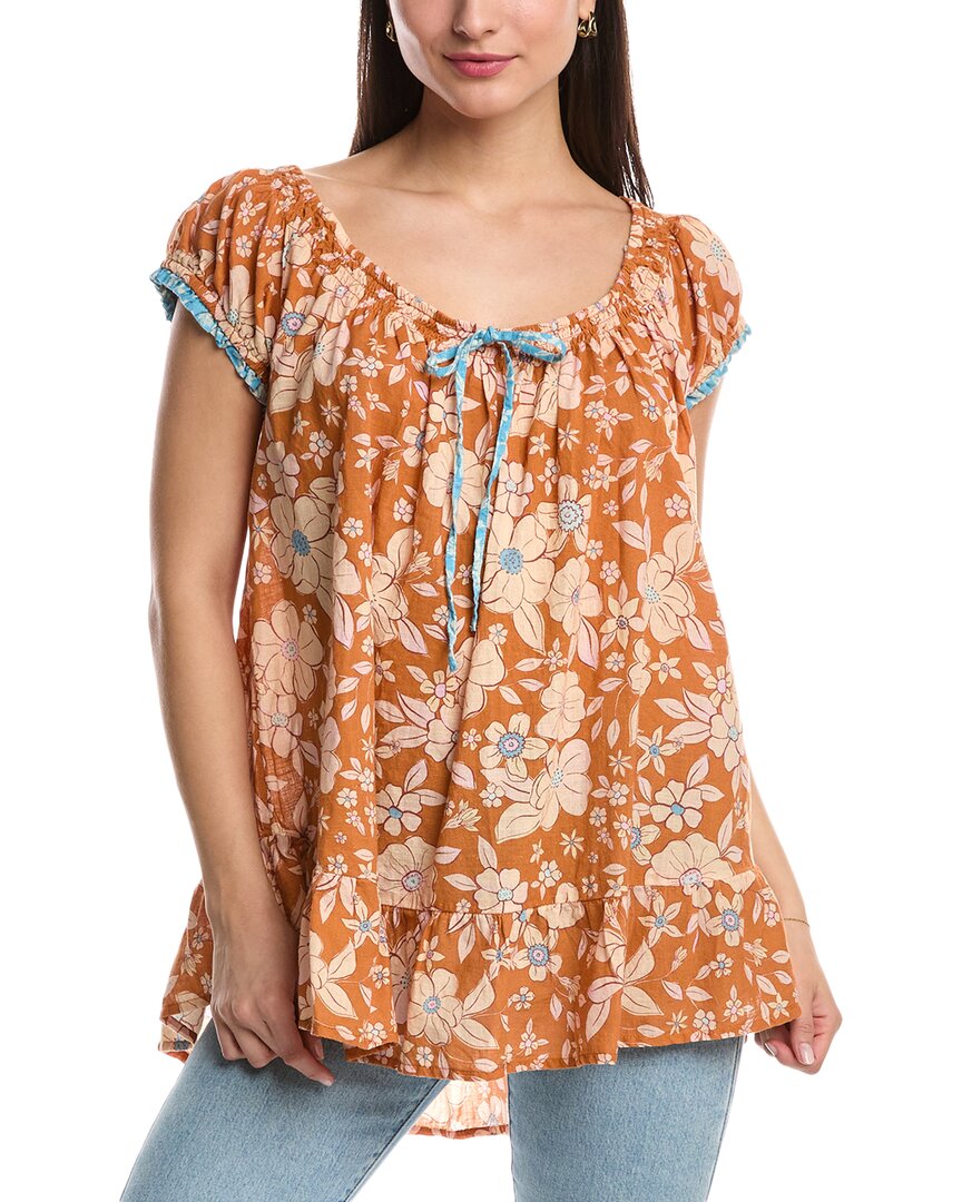 Free People Frankie Printed Tunic In Yellow