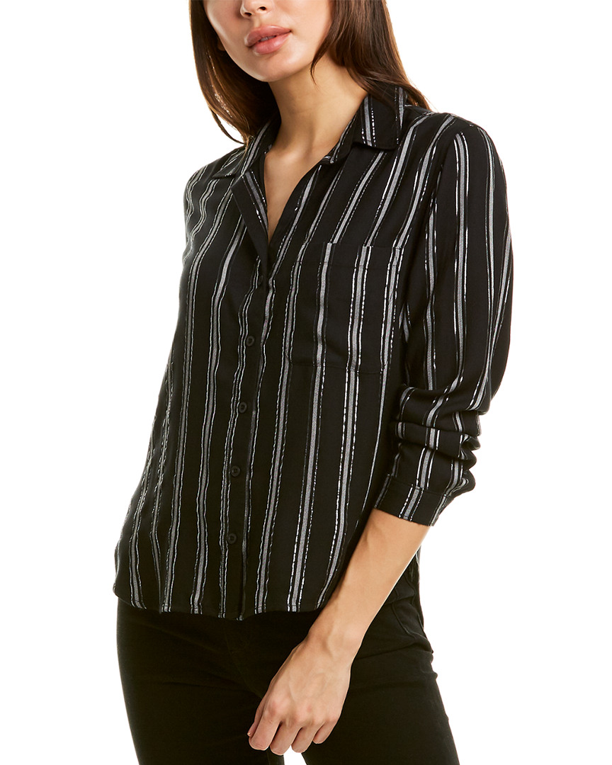 Image of Bella Dahl Rounded Hem Pocket Button Down Top