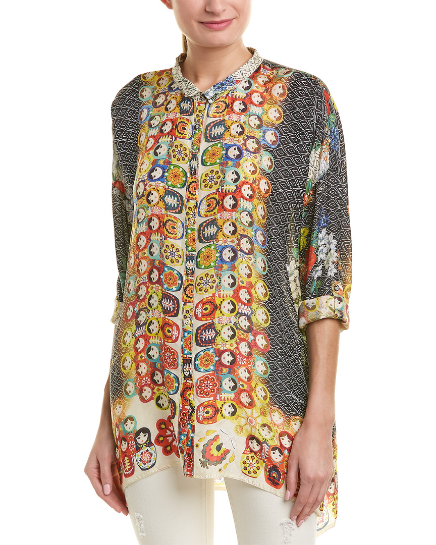 johnny was ginger silk blouse