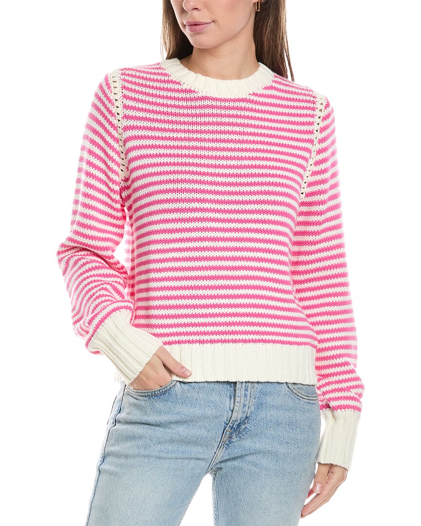 Michael Stars Casey Crew Neck Sweater In Pink