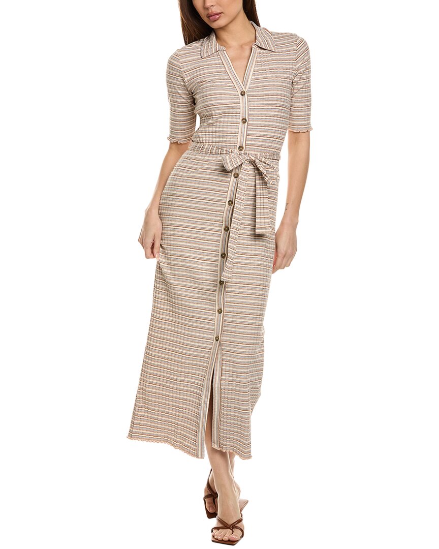 Nation Ltd Enise Button-up Maxi Dress In Yellow