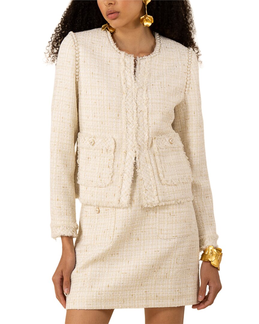 Hale Bob Zaylee Wool-blend Cardigan In Neutral