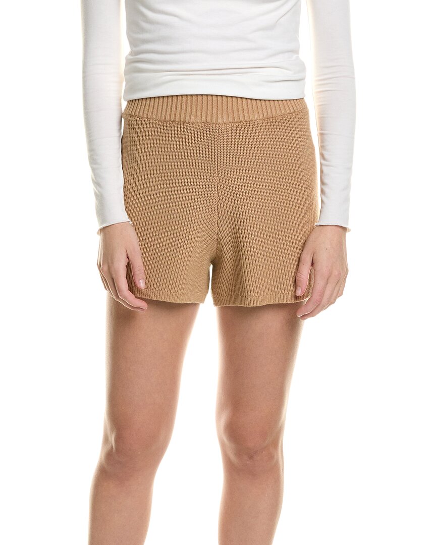 Ivl Collective High-rise Sweater Short In Brown
