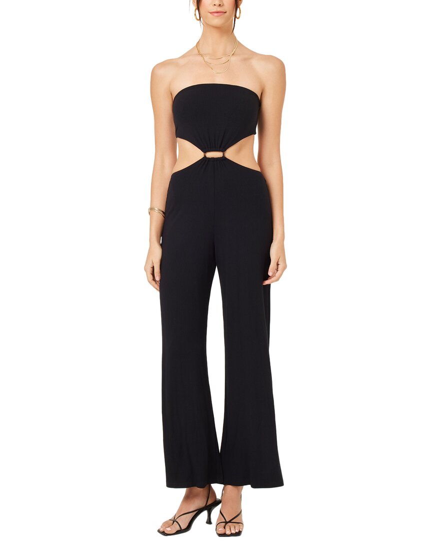 L*space Lspace Palos Verdes Strapless Cutout Cover-up Jumpsuit In Black