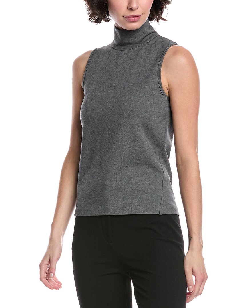 Rag & Bone Irina Sleeveless Ponte Turtleneck Top In Gray