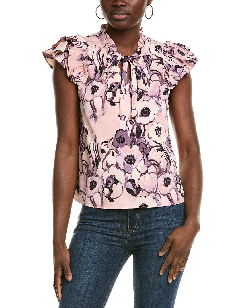 Nanette Lepore Nanette Flutter Sleeve Blouse