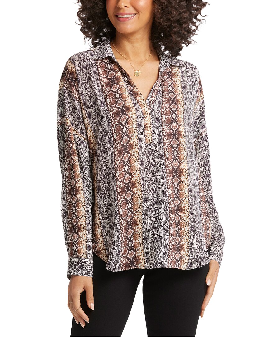 Nydj Becky Recycled Polyester Georgette Blouse
