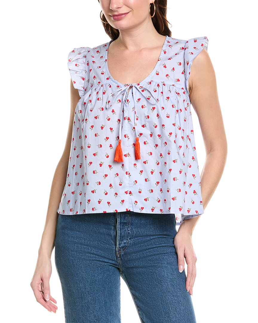Anna Kay Etiennette Blouse In Blue