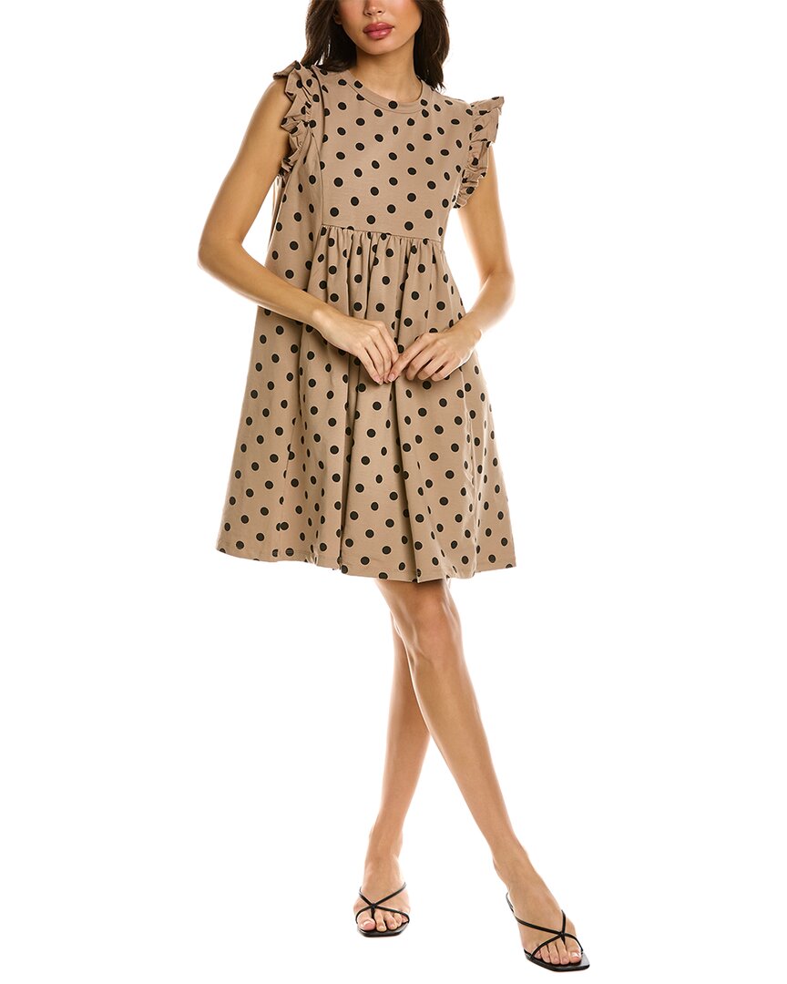 ENGLISH FACTORY DOTTED BABYDOLL DRESS