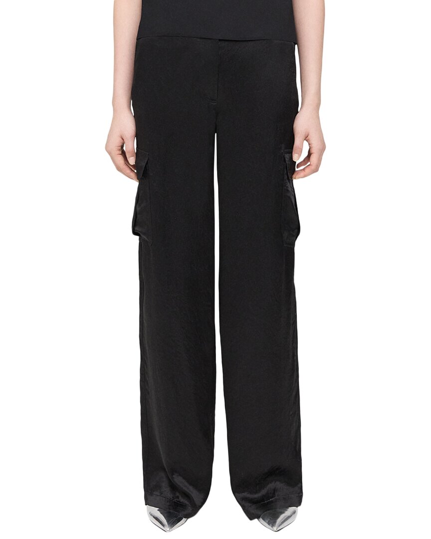 Theory Womens Mid-rise Wide Leg Cargo Pants