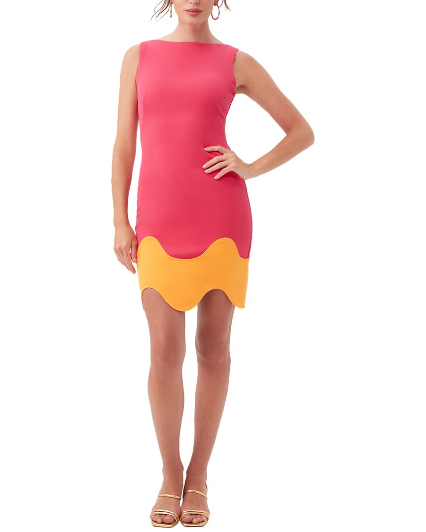Trina Turk Attina Sleeveless Scalloped Crepe Mini Dress