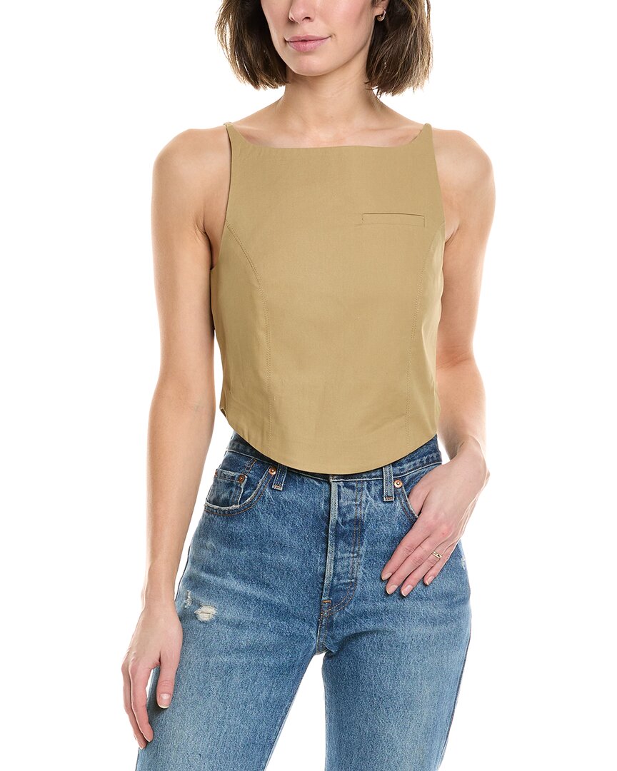 Shop Wayf Crop Top In Brown