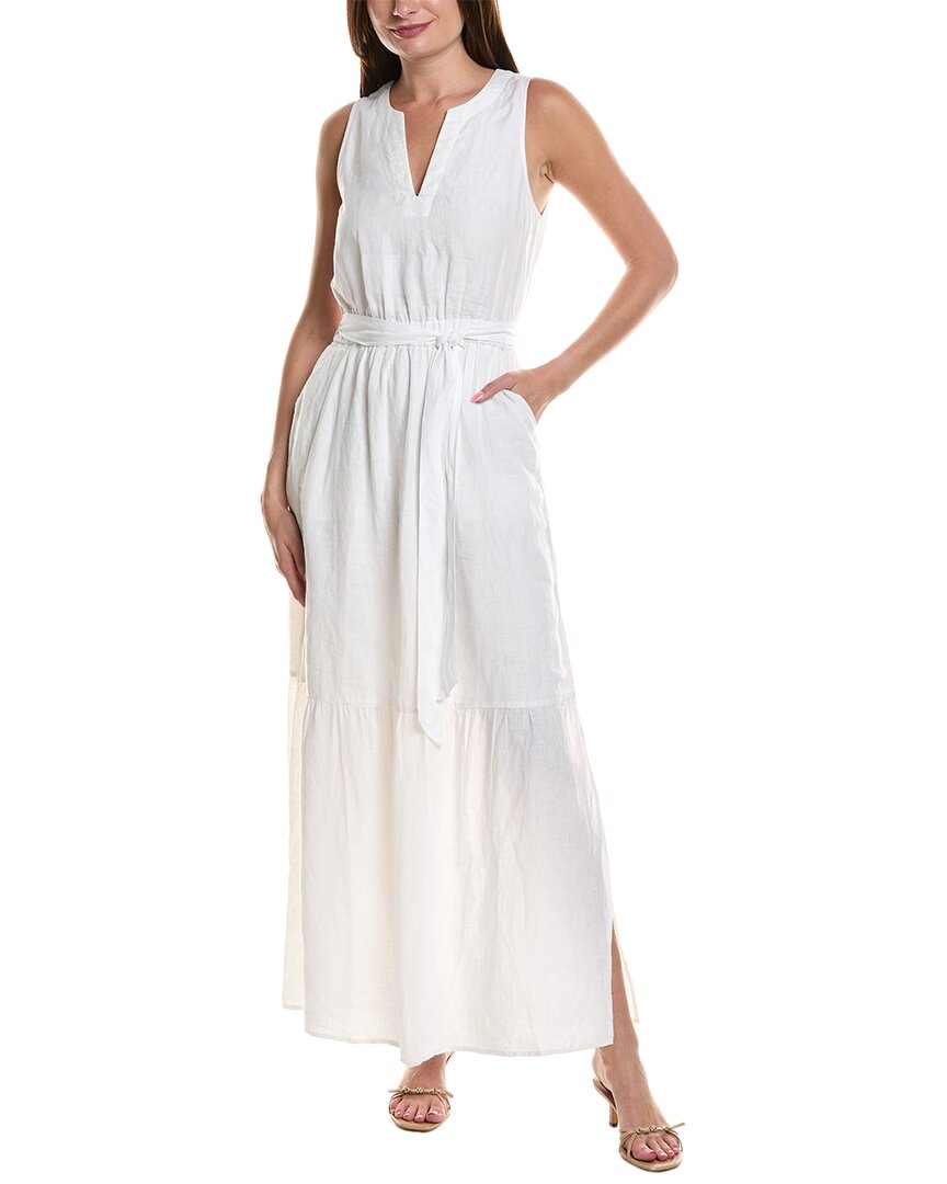 Splendid Stella Linen Maxi Dress In White