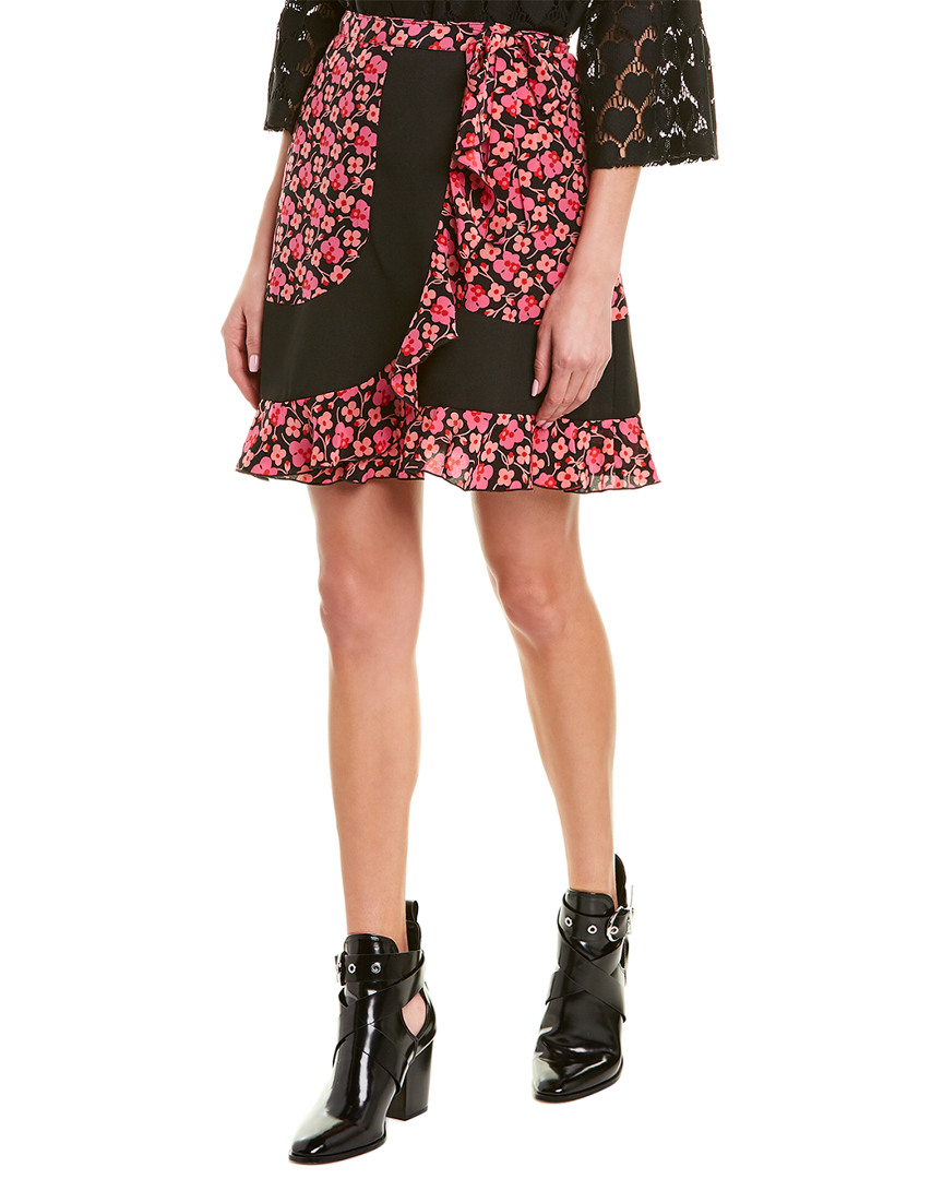 Image of Anna Sui Wildflowers in the Wind Silk Mini Skirt