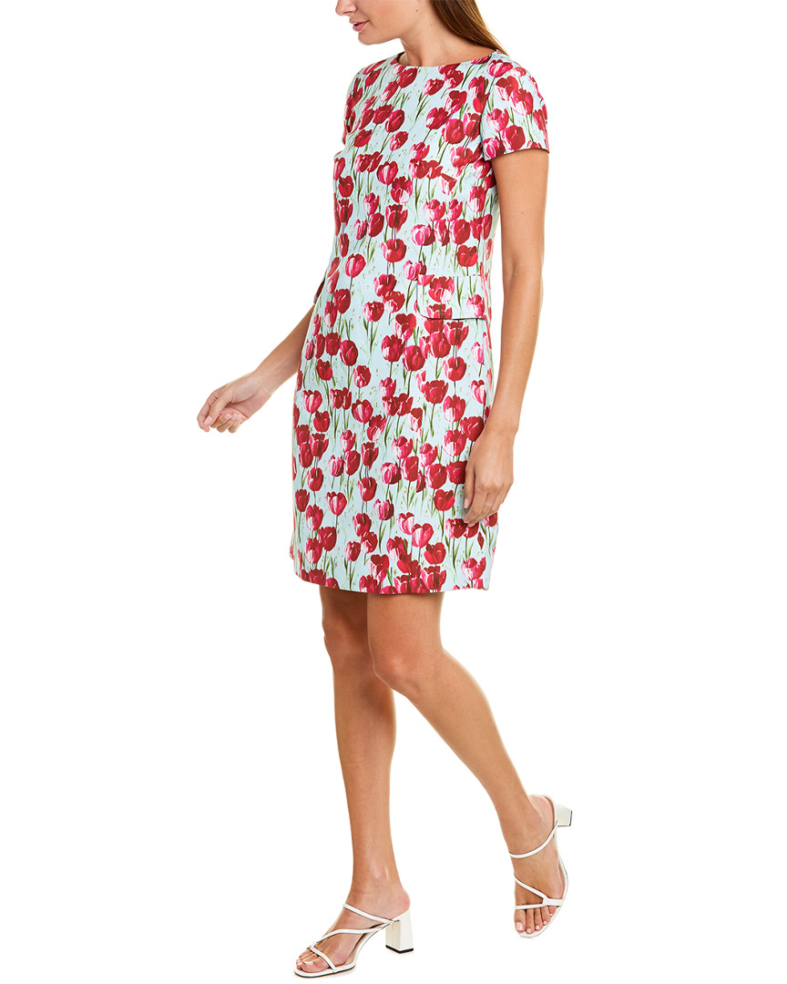 Image of Leggiadro Printed Silk-Lined Shift Dress