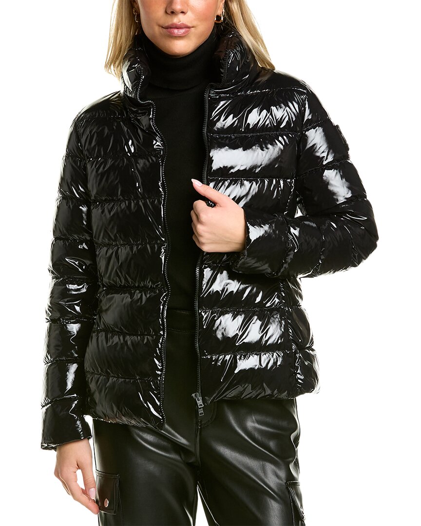 Herno Slim Gloss Bomber Down Jacket In Black