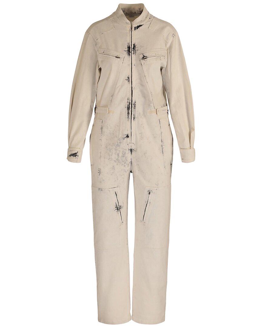 Stella Mccartney Linen-blend Jumpsuit In Beige