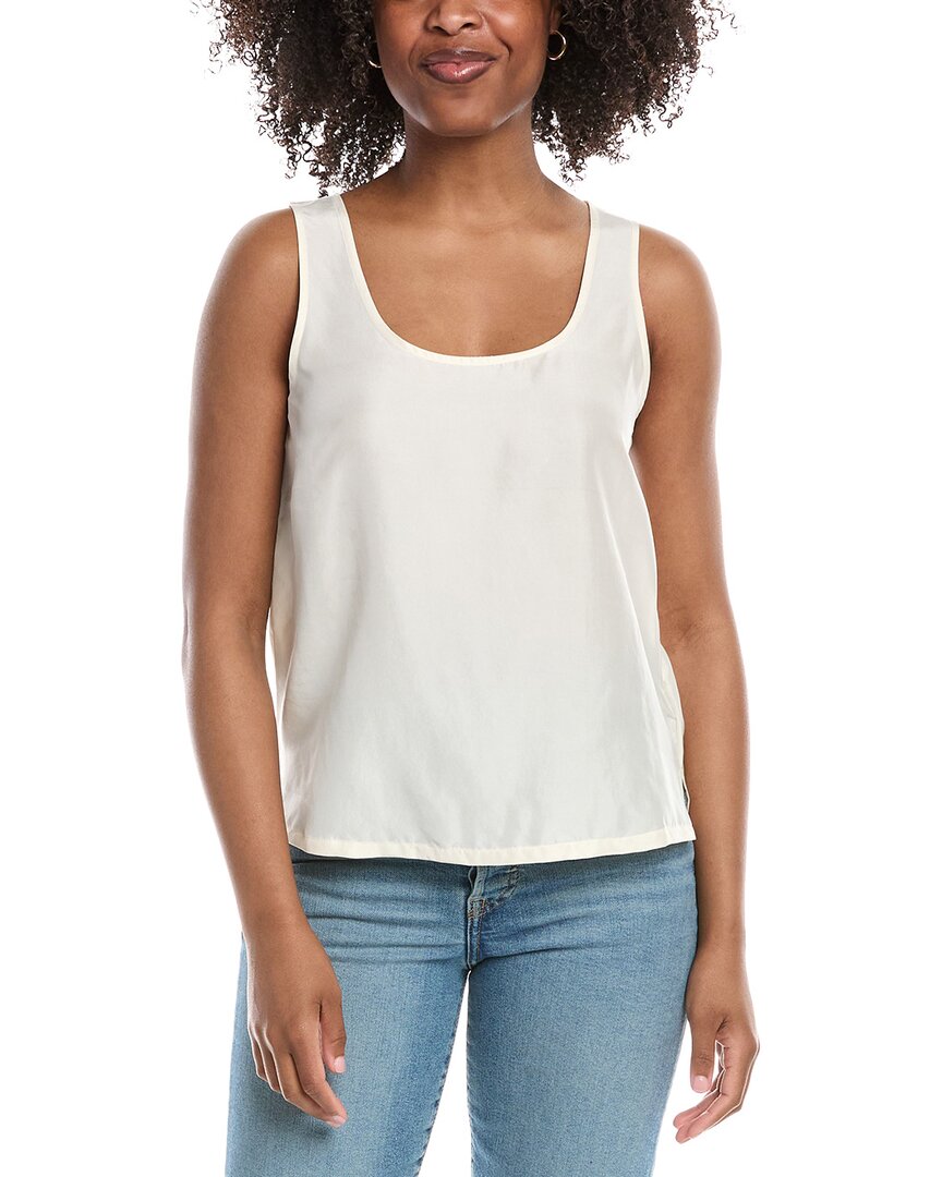 7 For All Mankind Easy Silk Tank In White