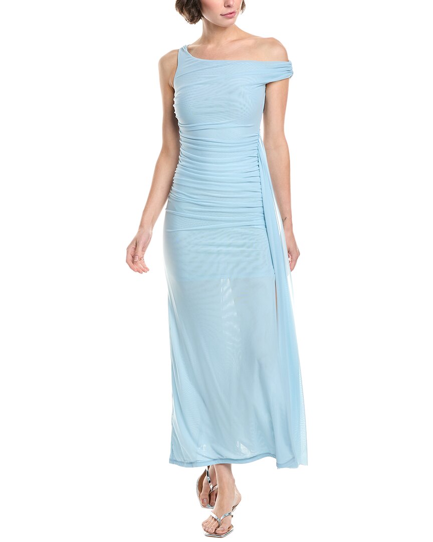 Bardot Layana Asymmetrical Maxi Dress In Blue