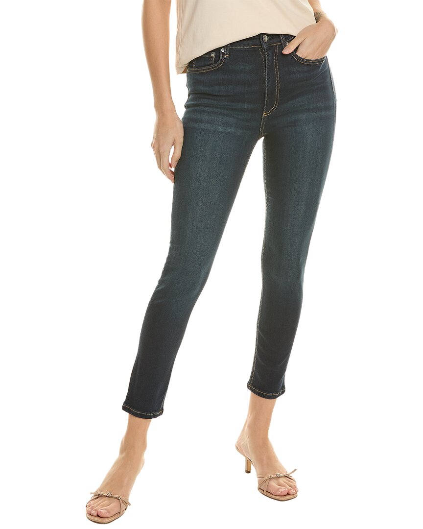 Shop Rag & Bone Nina High-rise Carmen Ankle Skinny Jean In Blue