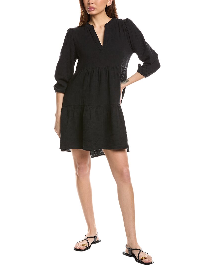 Echo Supersoft Gauze Kiki Mini Dress In Black