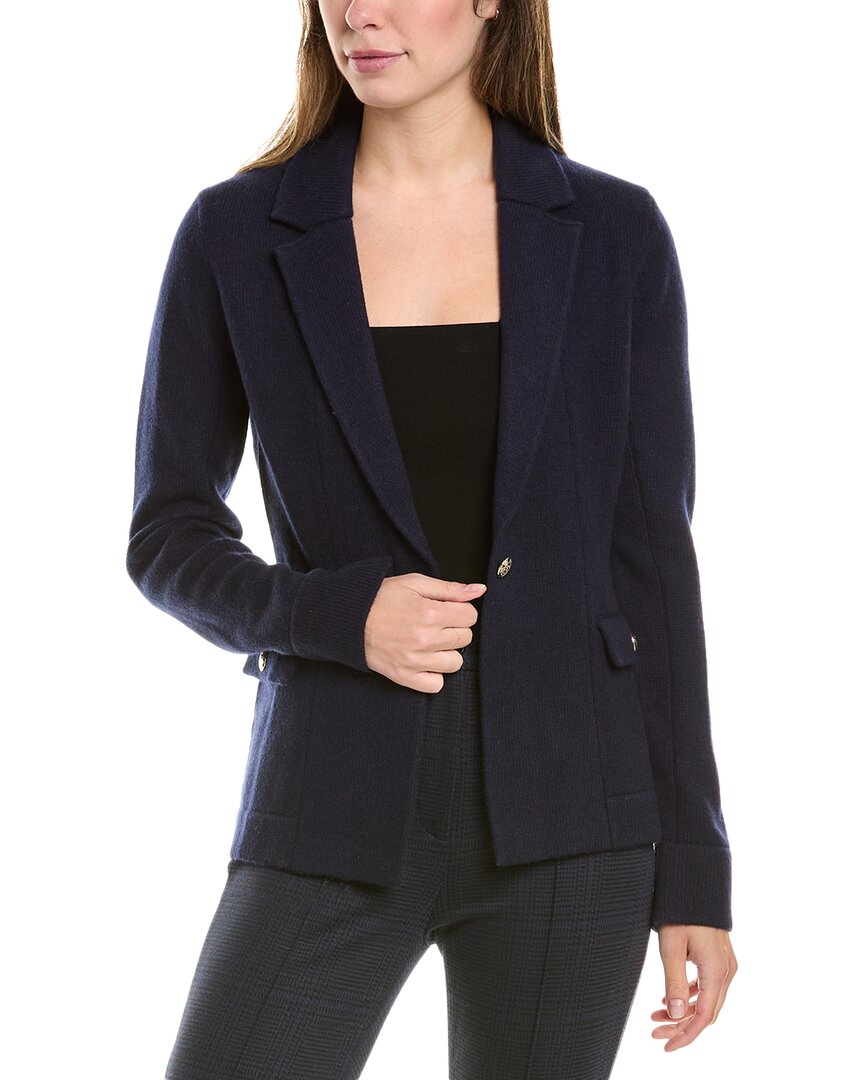 Bruno Magli Wool & Cashmere-blend Sweater Blazer In Blue