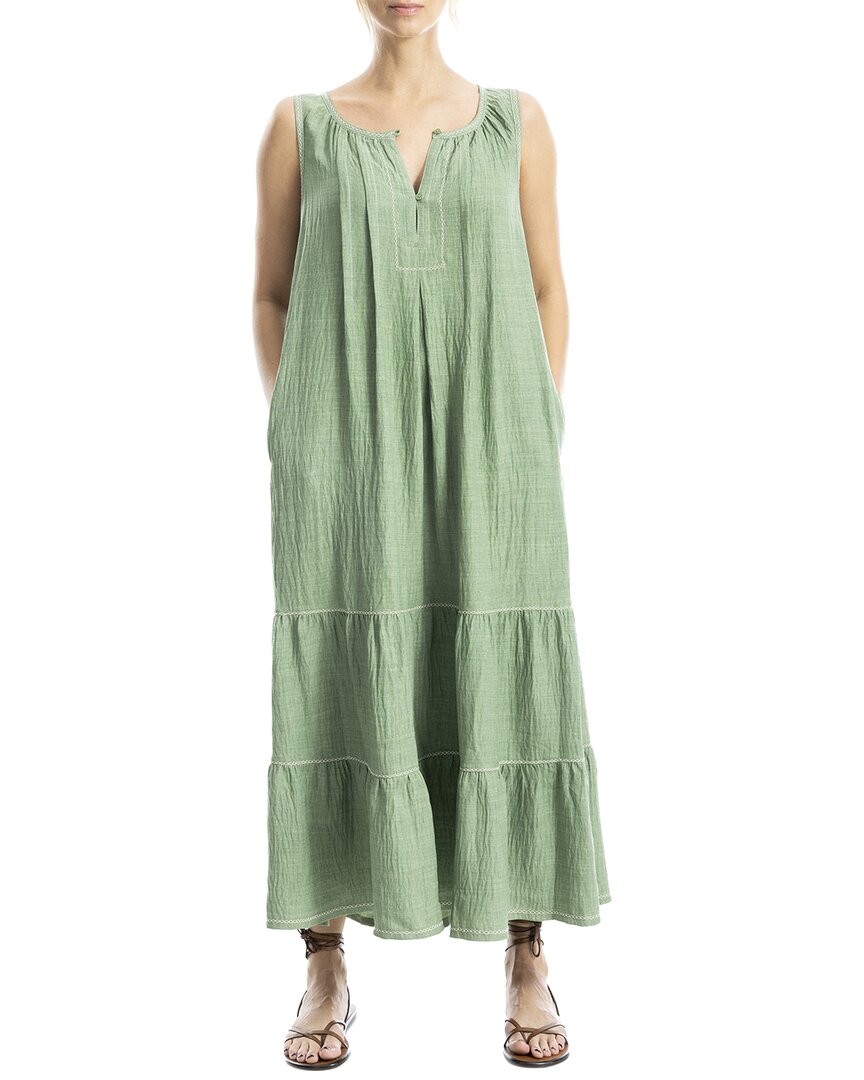 MAX STUDIO MAX STUDIO SLEEVELESS MAXI TIERED TANK DRESS 