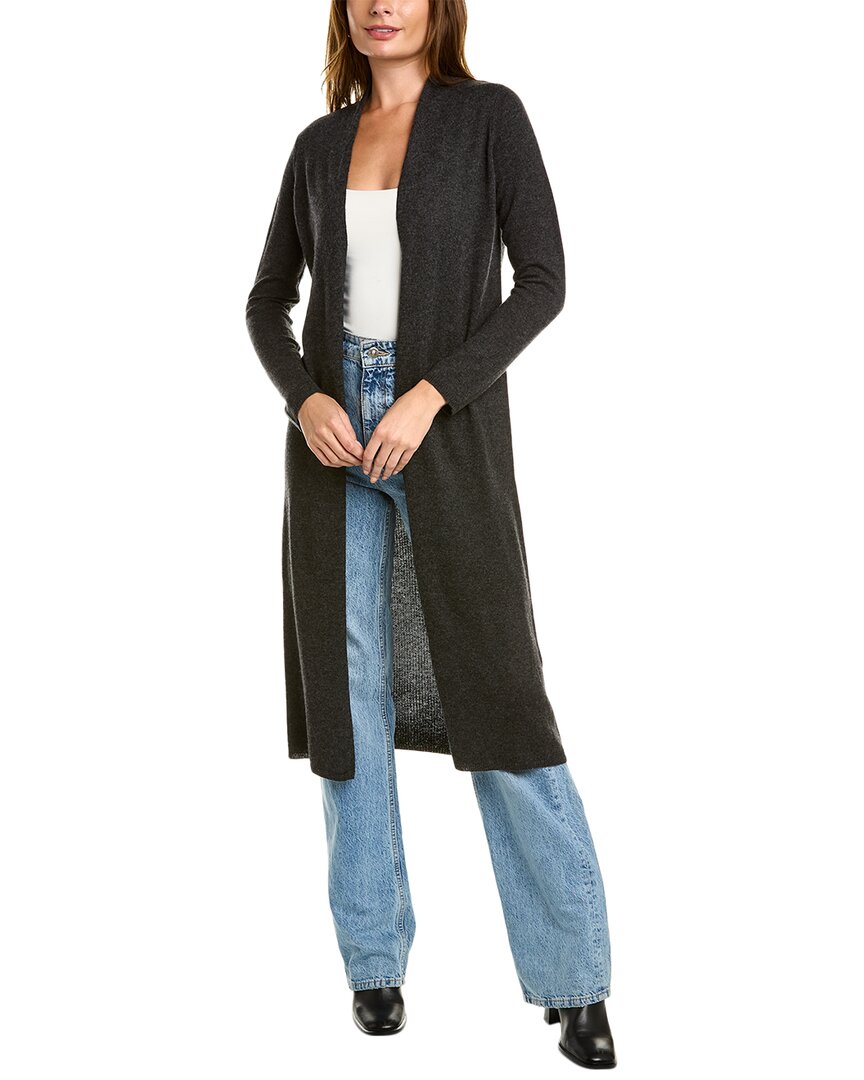 Shop Sofiacashmere Extra Long Wool & Cashmere-blend Duster