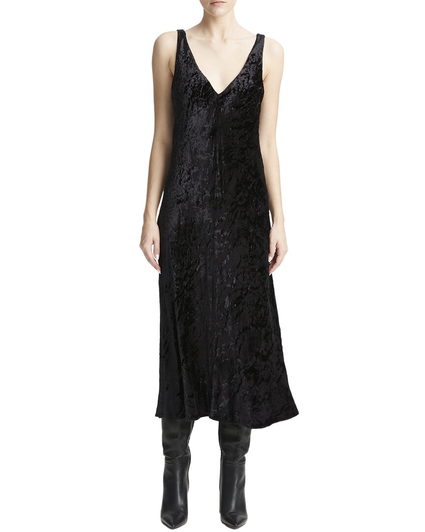 Vince Textured V-neck Mini Slip Dress
