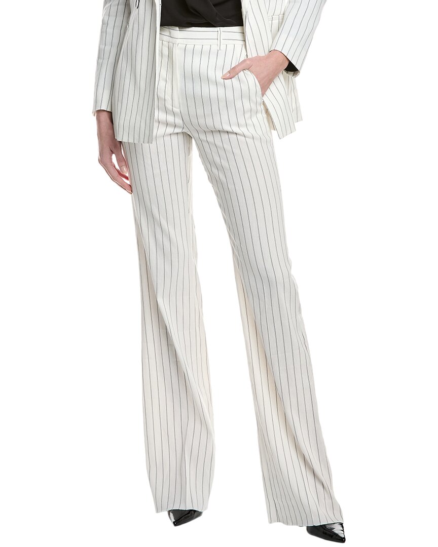 Shop Marella Ulivo Linen-blend Trouser In White