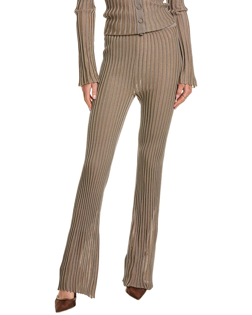 Nicholas Mireya Plaited Rib Pant In Grey