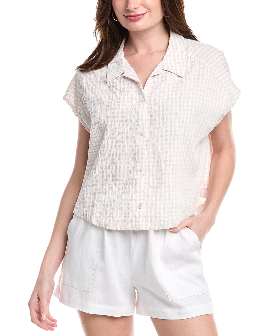 Splendid Gabrielle Gingham Top In White