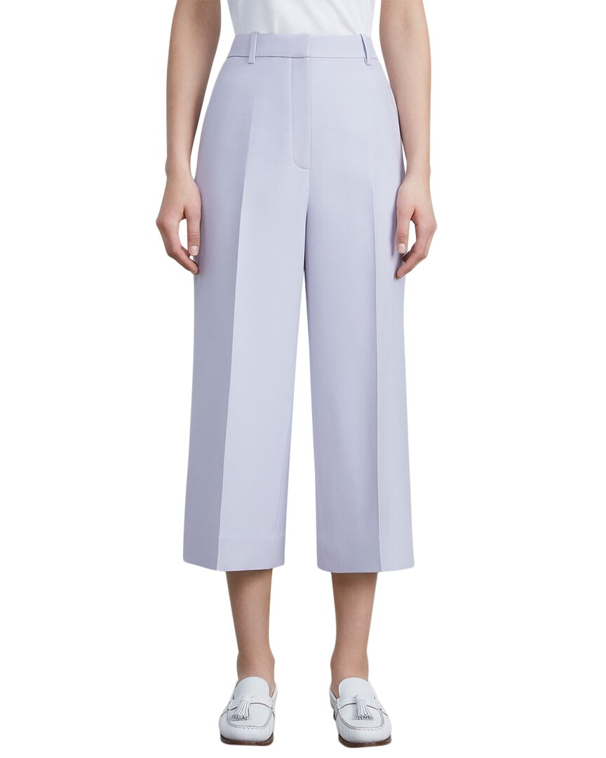 Lafayette 148 New York Kenmare Wool & Silk-blend Flare Cropped Pant