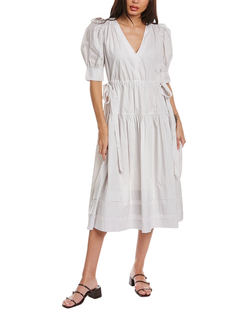 Shop Ulla Johnson Tiered Maxi Dress In Grey