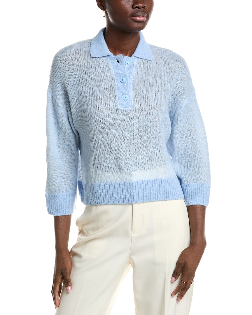 Peserico Alpaca & Wool-blend Sweater In Blue