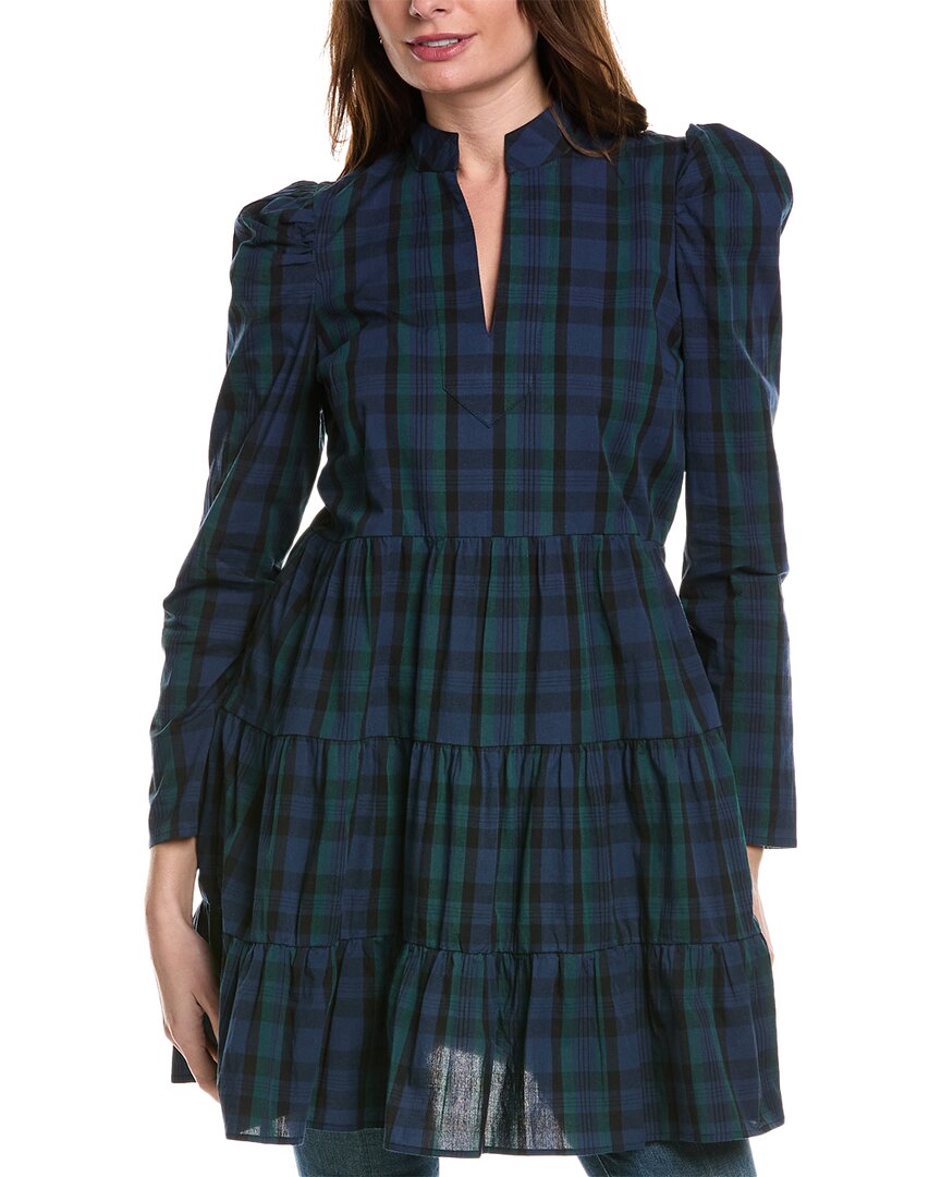 Sail To Sable Puff Sleeve Peplum Top In Green