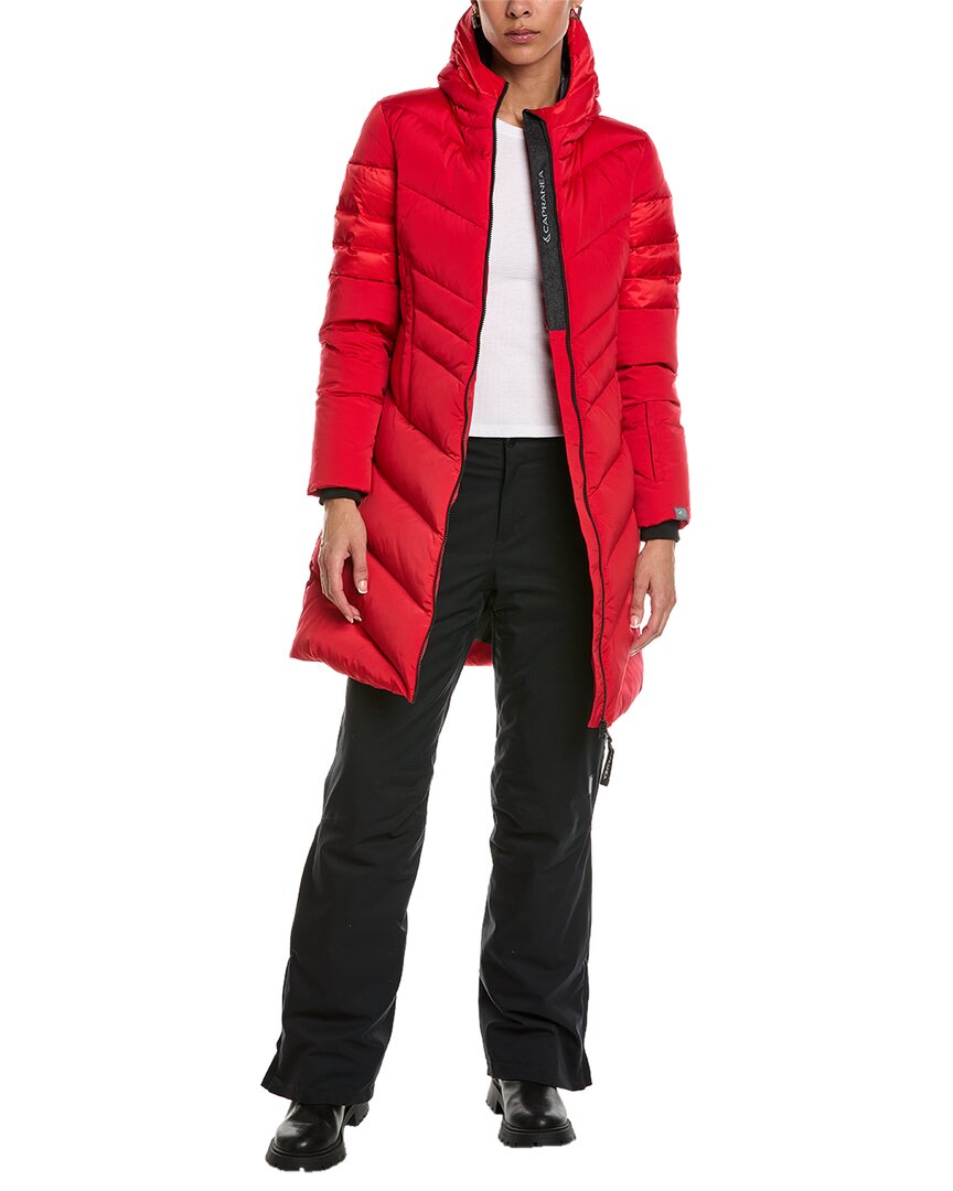 Capranea Tamaro Wool-blend Coat In Red