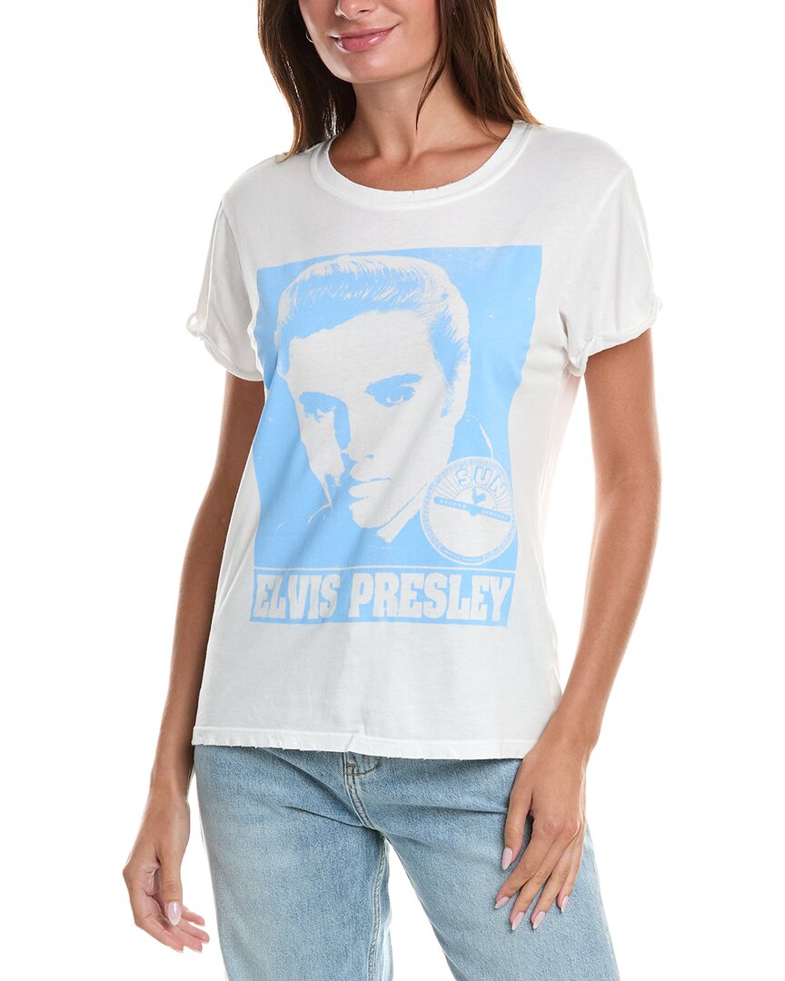 Recycled Karma Elvis X Sun Record Company T-shirt In White