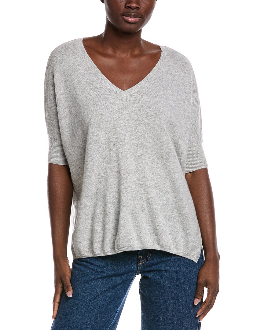 Minnie Rose Pow Pow Cashmere-blend Sweater In Gray