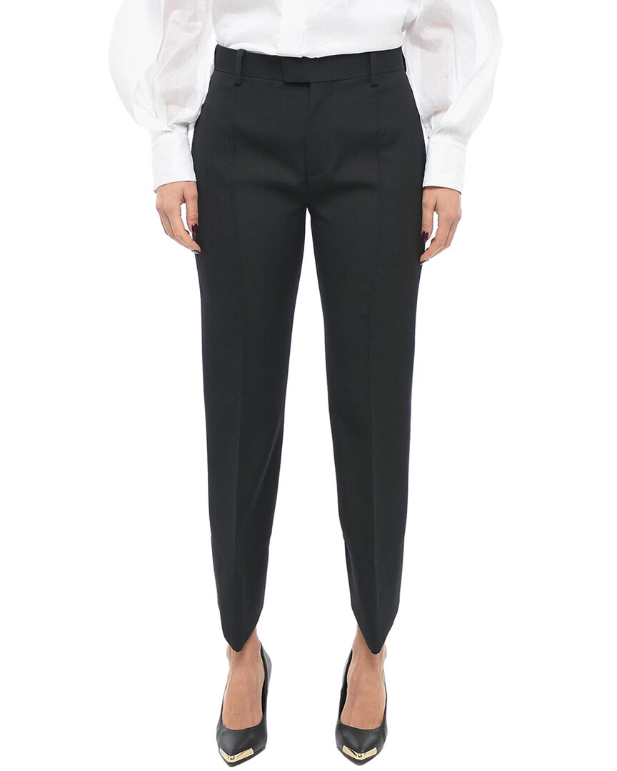 Bottega Veneta Wool Front-pleated Pant In Black